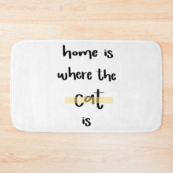 Item preview, Home is Where the Cat is - Yellow designed and sold by On The Lash.