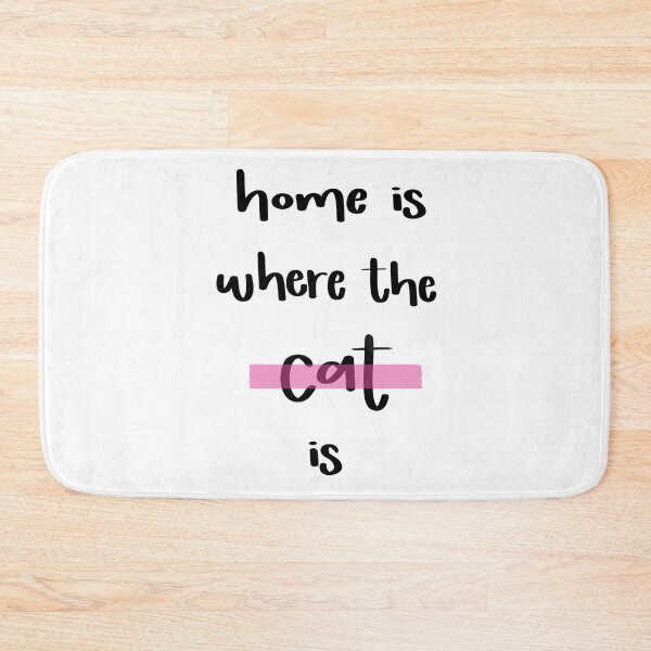 Item preview, Home is Where the Cat is - Pink designed and sold by On The Lash.