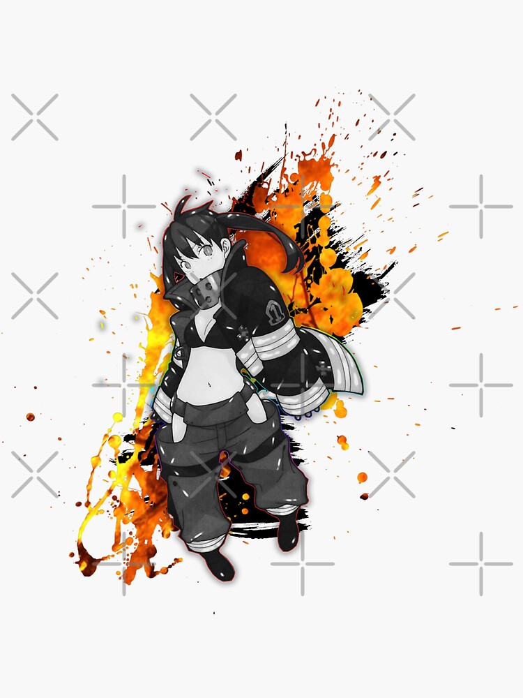 "Tamaki - Fire Force" Sticker by Sad-Nights | Redbubble