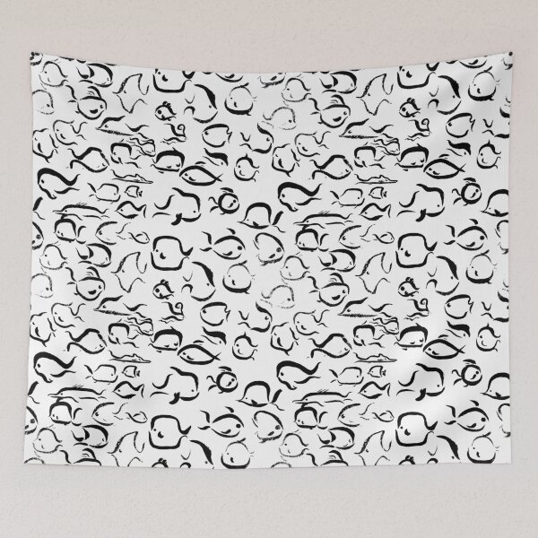 Item preview, Fish Pattern in Ink designed and sold by Peter Hertzberg.
