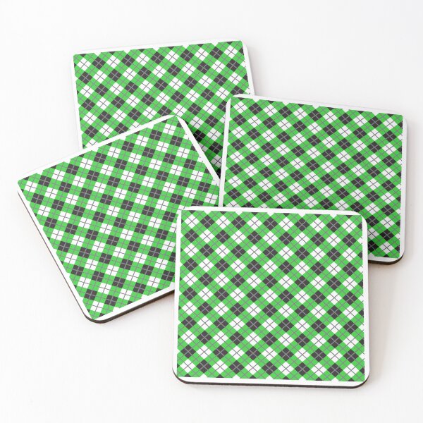 Item preview, Neon Green, Black, White and Gray Argyle Diamond Pattern designed and sold by Bill Shearer.