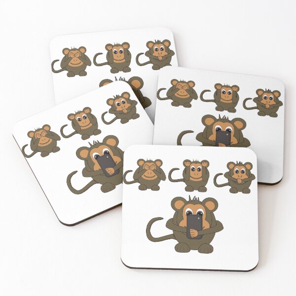 Item preview, Three monkeys, a fourth monkey is new designed and sold by BiPasternak.