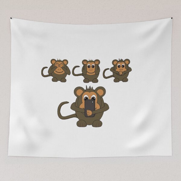Item preview, Three monkeys, a fourth monkey is new designed and sold by BiPasternak.