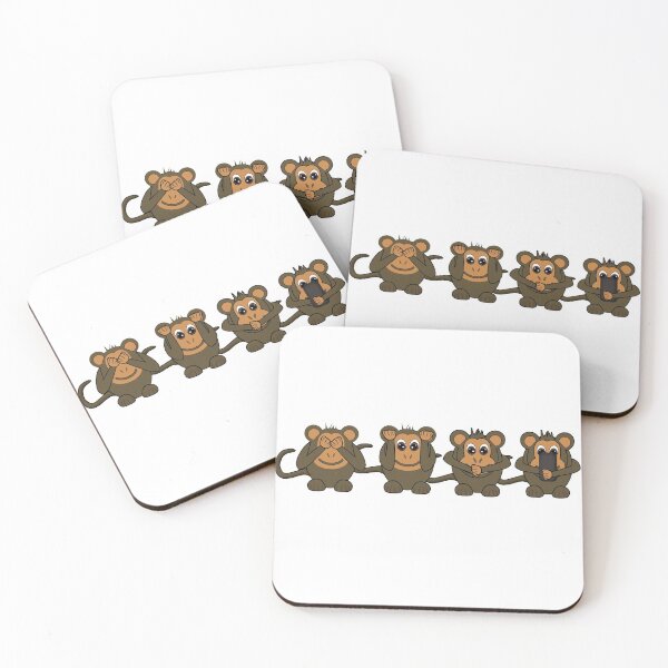 Item preview,  Three monkeys, a fourth monkey is new designed and sold by BiPasternak.