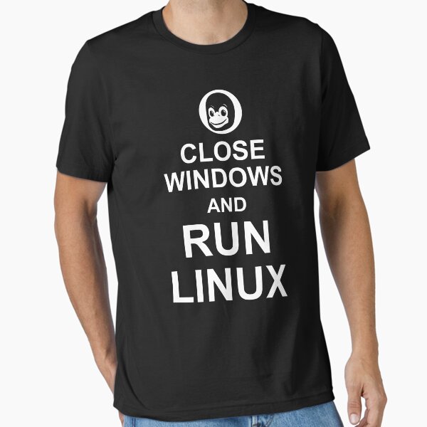 Item preview, Close Windows and Run Linux - Funny Design for Free Software Geeks designed and sold by ramiro.