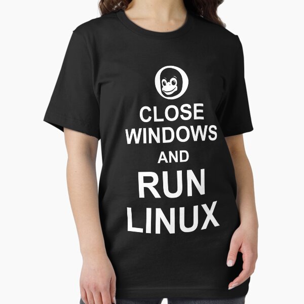 Item preview, Close Windows and Run Linux - Funny Design for Free Software Geeks designed and sold by ramiro.