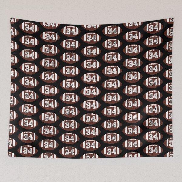 Item preview, American Football Jersey No 34 Uniform Back Number #34 designed and sold by theshirtinator.