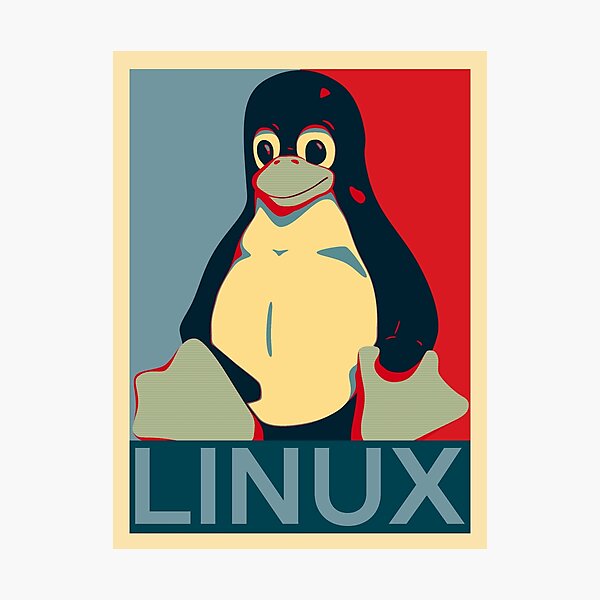 Artikel-Vorschau von Tux Linux Hoffnung Poster Parodie Design für Freie Software Geeks, designt und verkauft von ramiro.