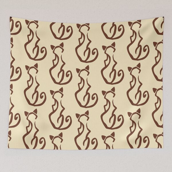 Item preview, Cat Glyph (brown) designed and sold by Argent Whiskers.