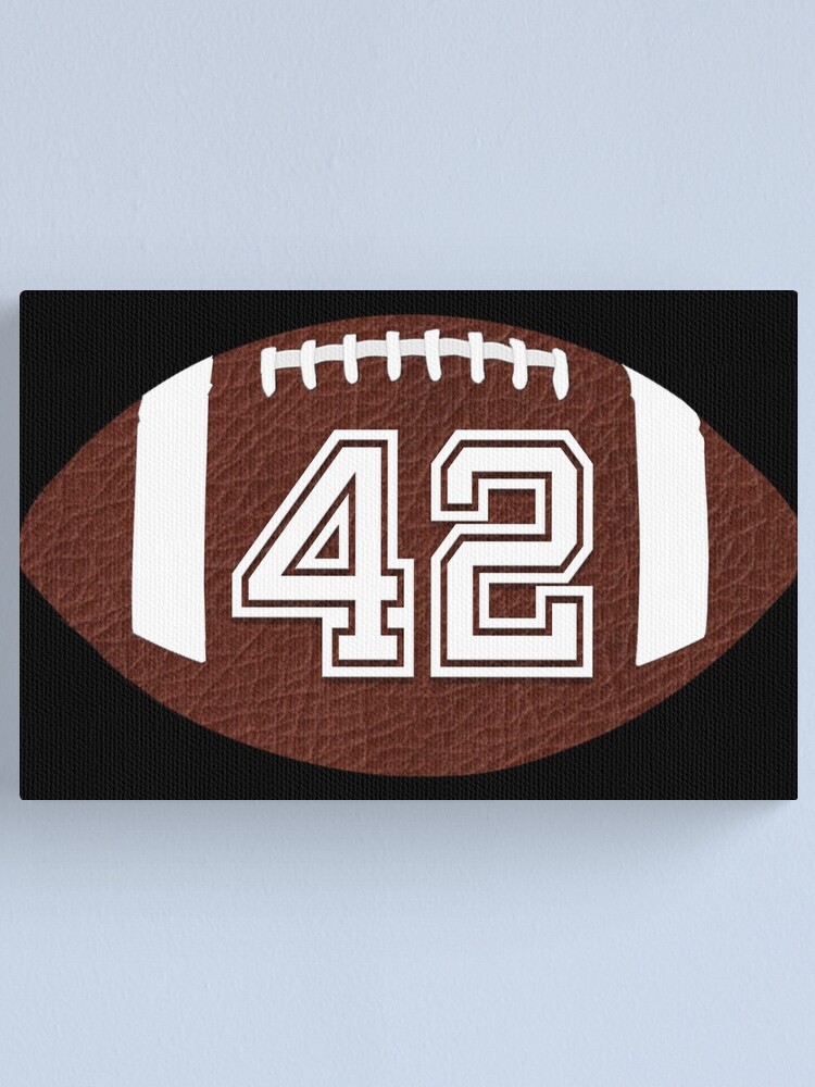 american football jersey no 42 uniform back number 42 canvas print