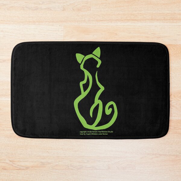 Item preview, Cat Glyph (green) designed and sold by Argent Whiskers.