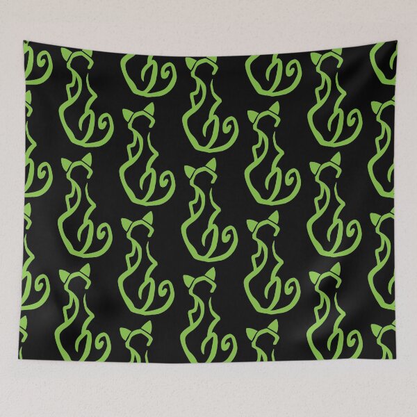Item preview, Cat Glyph (green) designed and sold by Argent Whiskers.