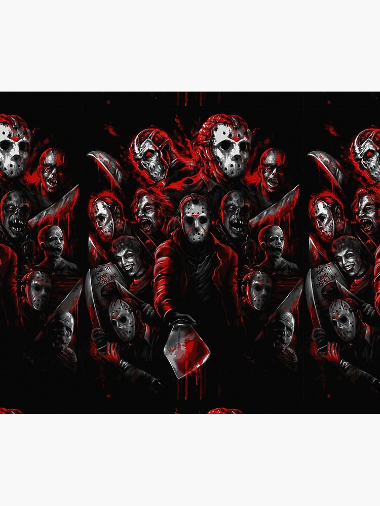 Friday The 13th Jason Throw Blanket Designed & Sold By Bandana Caye