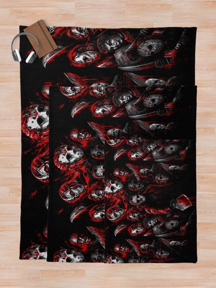 Friday The 13th Jason Throw Blanket Designed & Sold By Bandana Caye