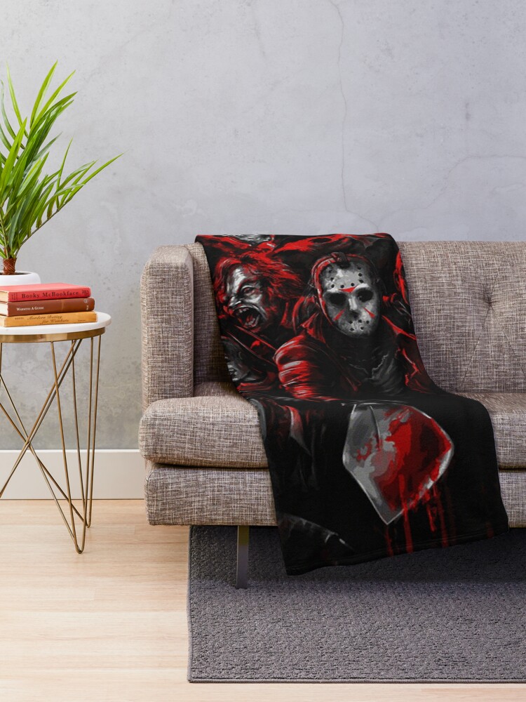 Friday The 13th Jason Throw Blanket Designed & Sold By Bandana Caye