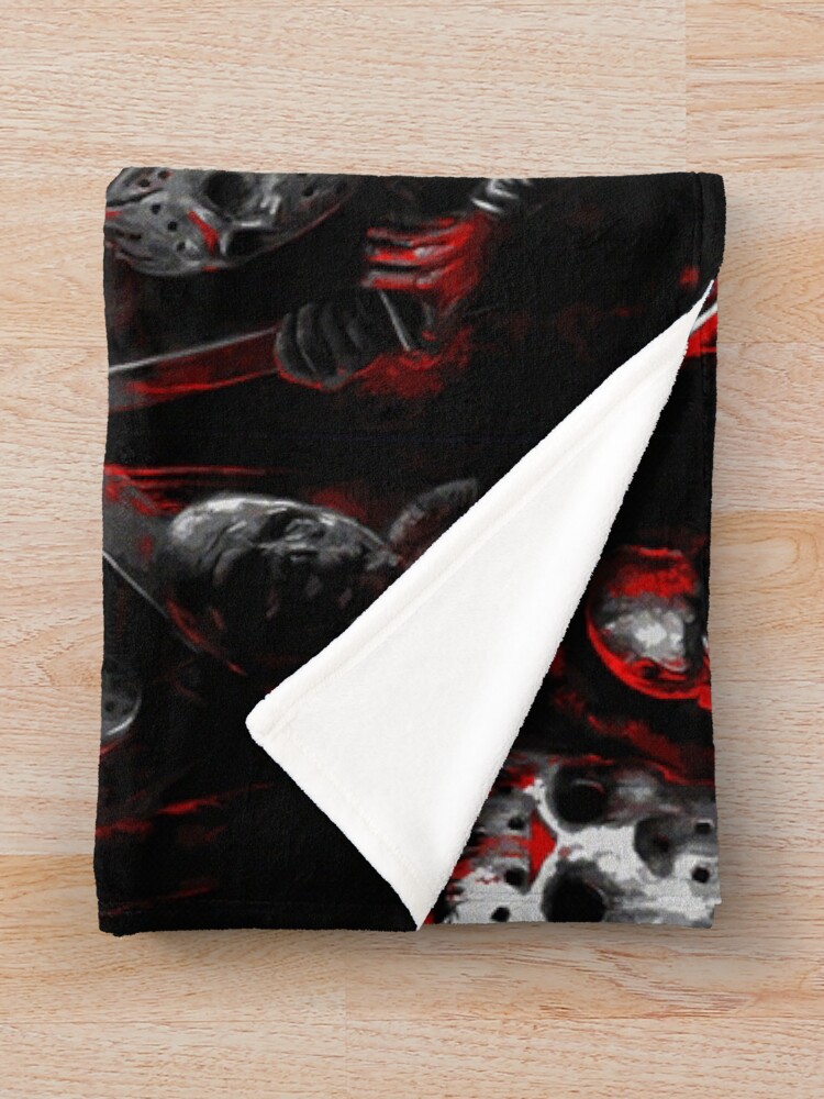 Friday The 13th Jason Throw Blanket Designed & Sold By Bandana Caye