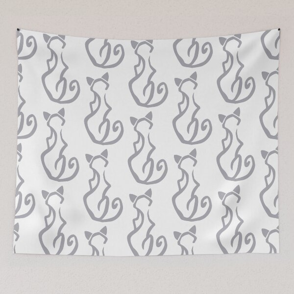 Item preview, Cat Glyph (grey) designed and sold by Argent Whiskers.