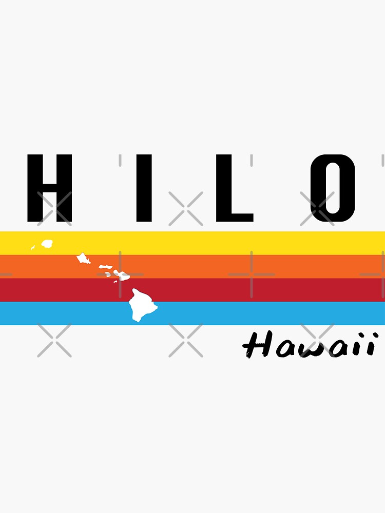"Hilo, Hawaii Islands" Sticker by CMPD Redbubble