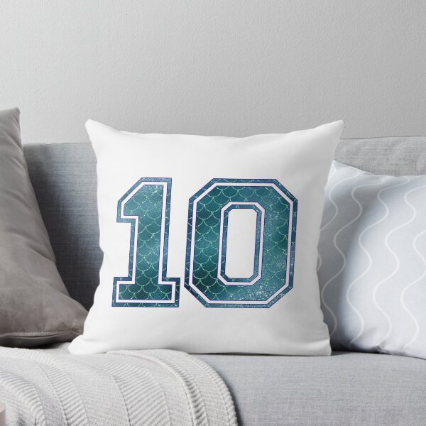 Item preview, Team Sports Uniform Number # 10 - Mermaid Teal designed and sold by RiplMedia.