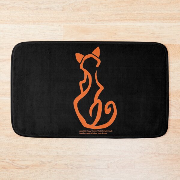 Item preview, Cat Glyph (orange) designed and sold by Argent Whiskers.