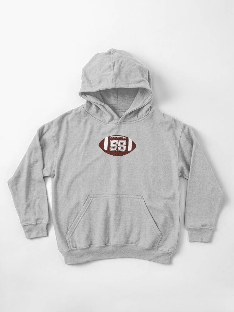 American Football Jersey No 55 Uniform Back Number #55 Kids Pullover Hoodie  by theshirtinator