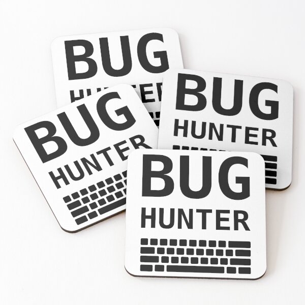 Item preview, BUG HUNTER with Keyboard - Black Design for Test Engineers designed and sold by ramiro.