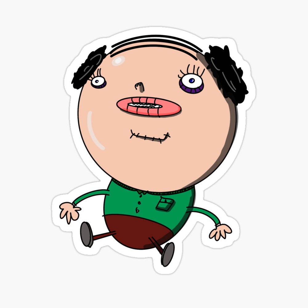 Cartoon Man Funny Character Bald And Chubby Greeting Card By Tjewie Redbubble