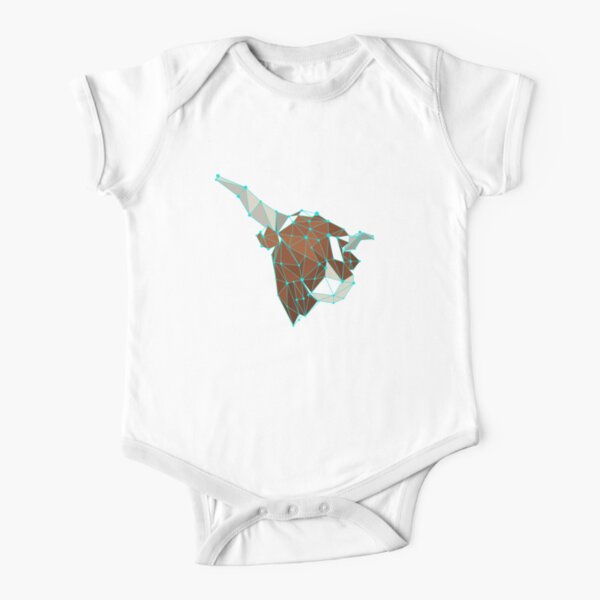 Salers Cow low poly Short Sleeve Baby One-Piece