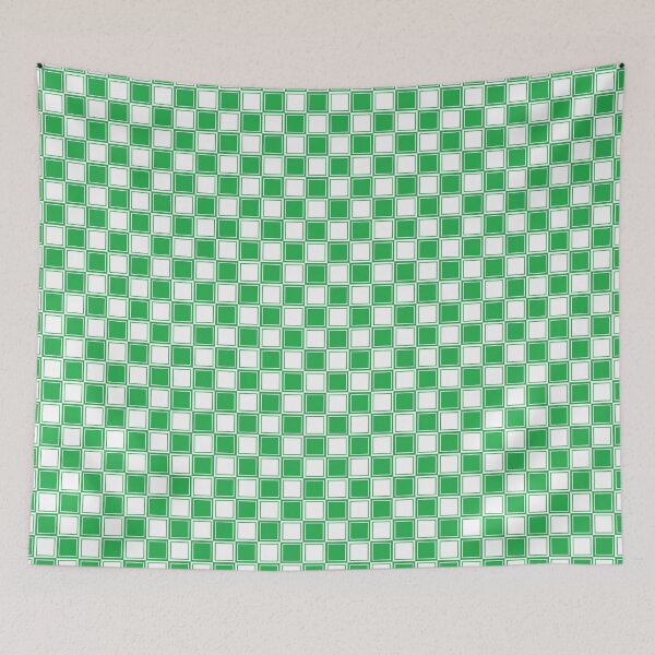 Item preview, Lined Checkered Green and White  designed and sold by lornakay.