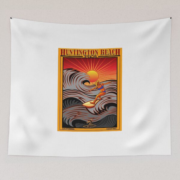 Item preview, HUNTINGTON BEACH PIER CALIFORNIA SURFING SURF CITY USA designed and sold by Larry Butterworth.