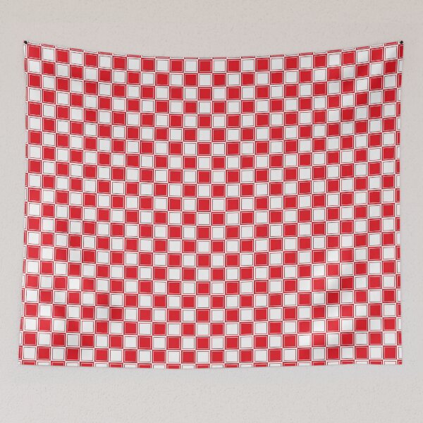 Item preview, Lined Checkered Red and White designed and sold by lornakay.