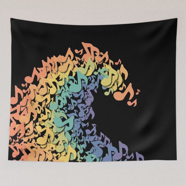 Item preview, Dramabite The Great Rainbow Wave of Music off Kanagawa by Hokusai designed and sold by dramabite.