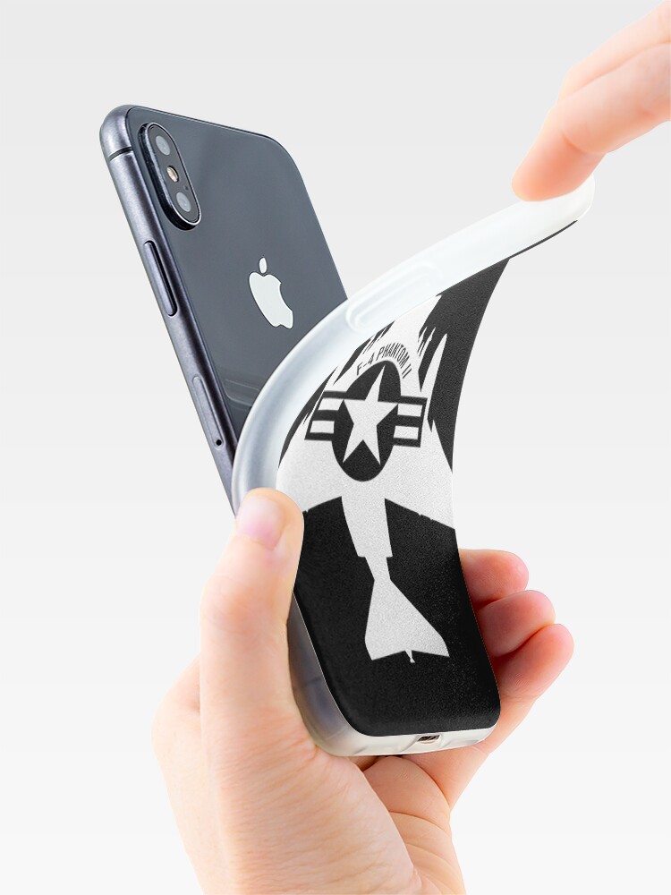 Alternate view of F-4 Phantom II Military Fighter Jet Airplane iPhone Case & Cover