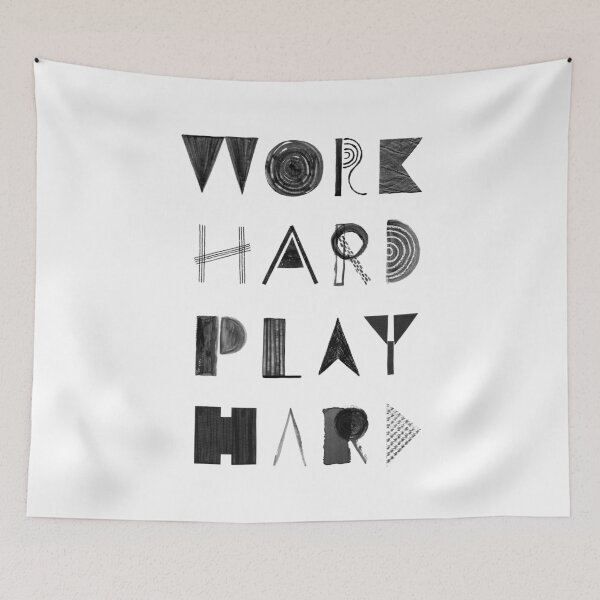 Item preview, Work Hard Play Hard designed and sold by Martina Scott.