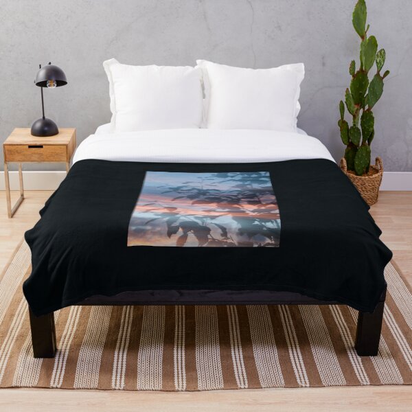 Abstract Photography Print, Leaves and Light Throw Blanket