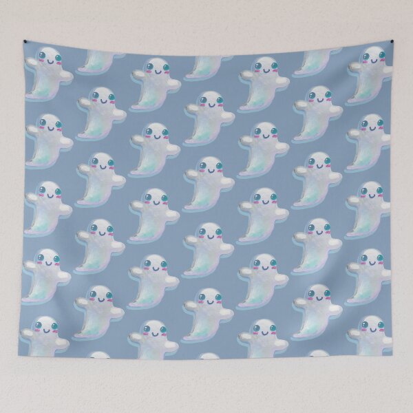 Item preview, Cute Kawaii Ghostie with Shadow designed and sold by RobertPhelpsArt.