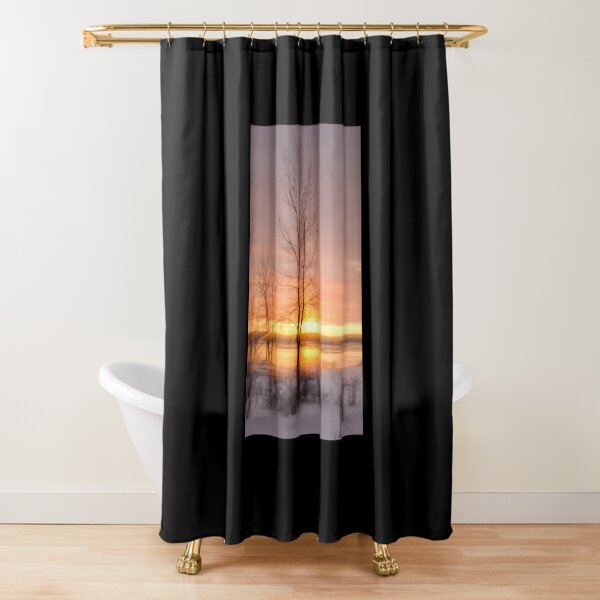 Abstract Photography Print, Trees and Light Shower Curtain