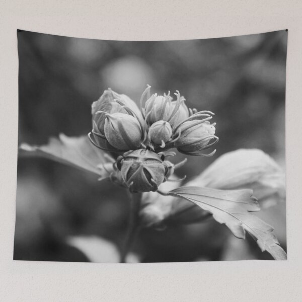 Item preview, Purple Flower Bud Black and White designed and sold by Lydia Planalp.