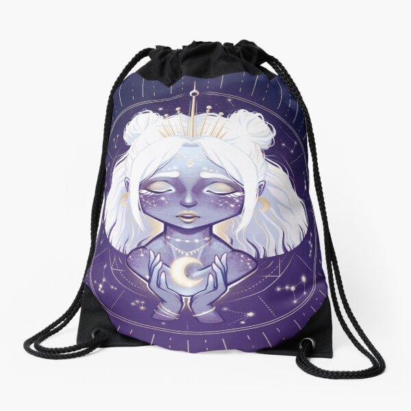 Lunar Guardian Drawstring Bag