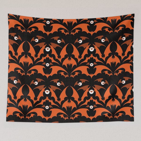 Item preview, Batty Print - Orange V1 designed and sold by Penelope Barbalios.