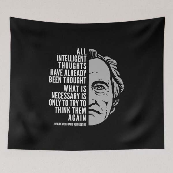 Item preview, Johann Wolfgang Von Goethe Inspirational Quote: All Intelligent Thoughts designed and sold by Elvin Dantes.