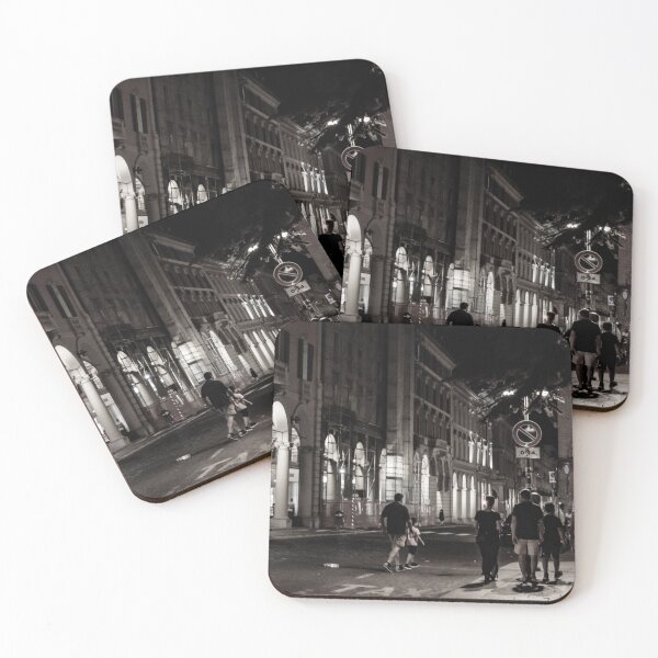 Item preview, Black and White Nightlife Scene in Bologna designed and sold by Alana Yurczyk.