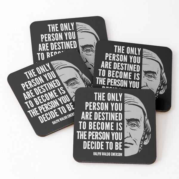Item preview, Ralph Waldo Emerson Inspirational Quote: The Only Person You Are Destined to Become designed and sold by Elvin Dantes.