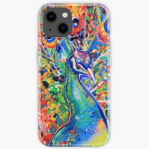 Colourful Peacock iPhone Soft Case