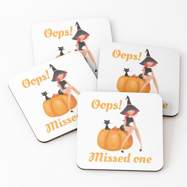 Item preview, Oops! Missed One Funny Salem Witch Pumpkin Black Cat Gift designed and sold by Linda Roisum.