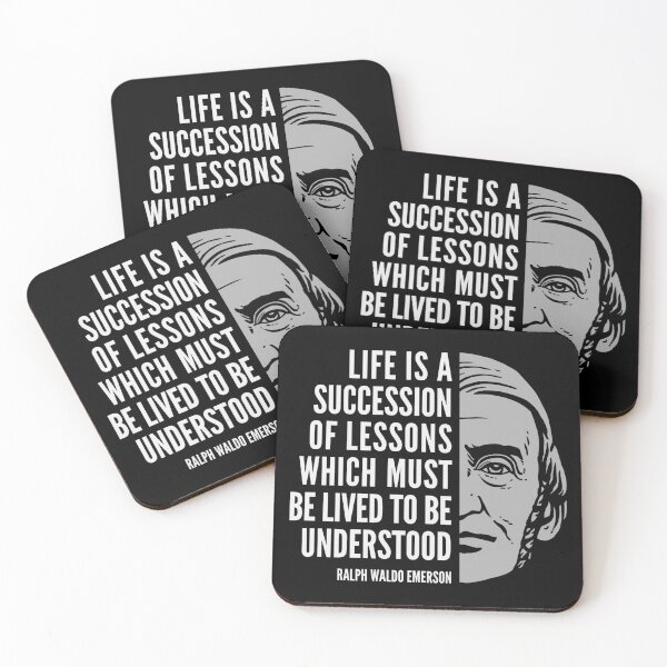 Item preview, Ralph Waldo Emerson Inspirational Quote: Life is a Succession of Lessons designed and sold by Elvin Dantes.