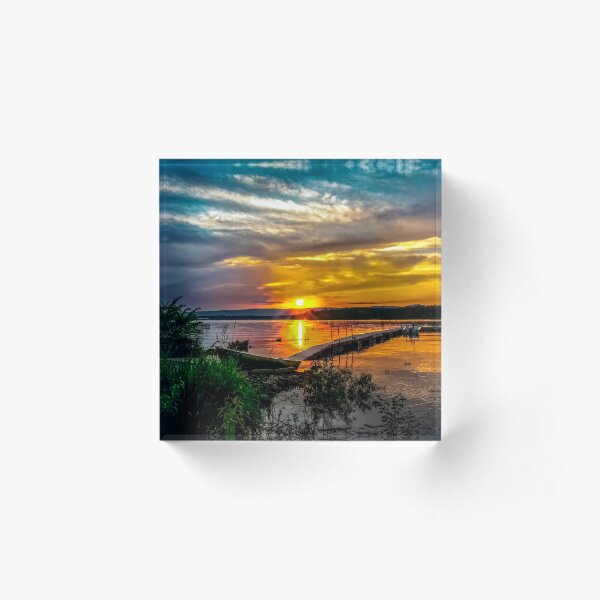Sacandaga Sunset by Janene Bouck 2018 Acrylic Block