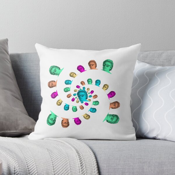 Hoppewave Spiral Throw Pillow