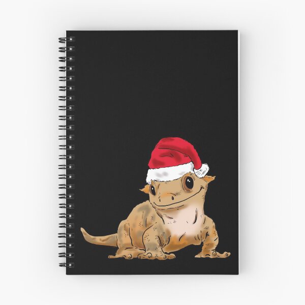 Item preview, Cute Christmas Crested Gecko, Santa Crestie, Gecko Lovers, Xmas Gecko in Santa Hat designed and sold by Furkid Studio.