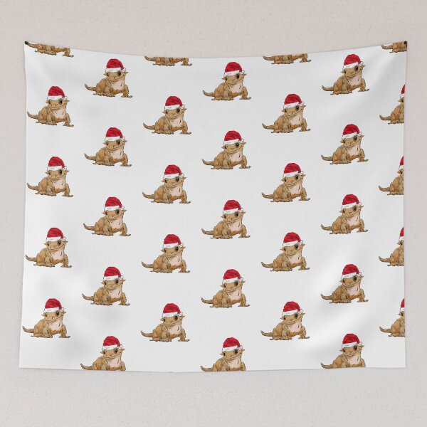 Item preview, Cute Christmas Crested Gecko, Santa Crestie, Gecko Lovers, Xmas Gecko in Santa Hat designed and sold by Furkid Studio.